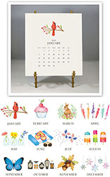 Stacy Claire Boyd - Hand-Sparkled 2024 Desk Calendar & Easel