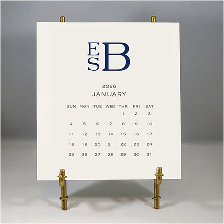 Stacy Claire Boyd - Stacked Monogram Desk Calendar & Easel 2026 Stacy Claire Boyd - Stacked Monogram Desk Calendar & Easel 2026