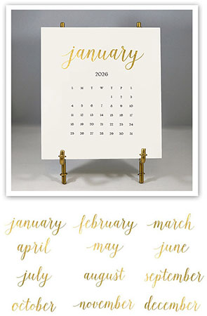 Stacy Claire Boyd - Solid Cream Foil Pressed Desk Calendar & Easel 2026 Stacy Claire Boyd - Solid Cream Foil Pressed Desk Calendar & Easel 2026