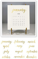 Stacy Claire Boyd - Solid Cream Foil Pressed Desk Calendar & Easel 2026