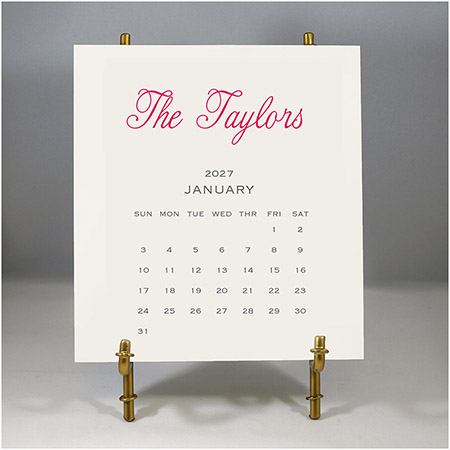 Personalized Name Desk Calendar & Easel 2027 by Stacy Claire Boyd
