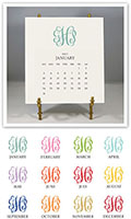 Monogrammed Desk Calendar & Easel 2027 by Stacy Claire Boyd