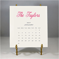 Personalized Name Desk Calendar & Easel 2027 by Stacy Claire Boyd