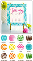 Painted Pattern Desk Calendar & Easel 2027 by Stacy Claire Boyd