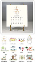 Hand-Sparkled 2027 Desk Calendar & Easel by Stacy Claire Boyd