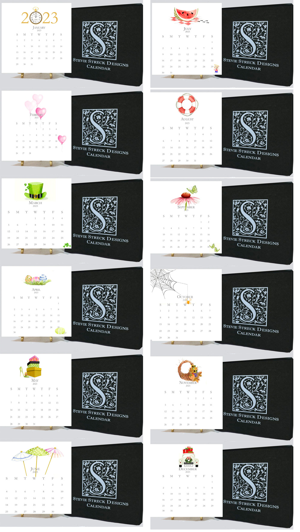 Stevie Streck Designs - Desk Calendar (2023): More Than Paper