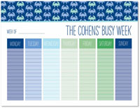 Weekly Calendar Pads by iDesign - Blue Crabs