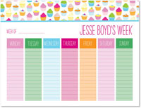 Weekly Calendar Pads by iDesign - Cupcakes