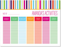 Weekly Calendar Pads by iDesign - Multi Stripes