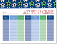 Weekly Calendar Pads by iDesign - Soccer Blue