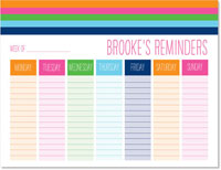 Weekly Calendar Pads by idesign + co - Sorbet Stripes