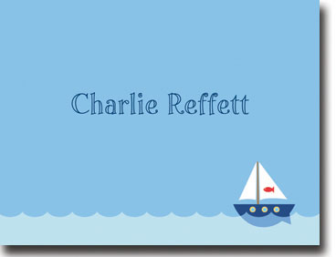Calling Cards by Boatman Geller - Sailboat Calling Card Calling Cards by Boatman Geller - Sailboat Calling Card