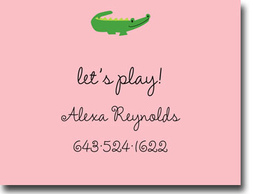 Calling Cards by Boatman Geller - Alligator Pink Calling Card Calling Cards by Boatman Geller - Alligator Pink Calling Card