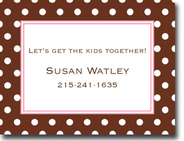 Calling Cards by Boatman Geller - Dots Brown Calling Card Calling Cards by Boatman Geller - Dots Brown Calling Card