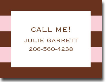 Calling Cards by Boatman Geller - Rugby Pink & Brown Calling Card Calling Cards by Boatman Geller - Rugby Pink & Brown Calling Card