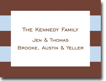 Calling Cards by Boatman Geller - Rugby Blue & Brown Calling Card Calling Cards by Boatman Geller - Rugby Blue & Brown Calling Card