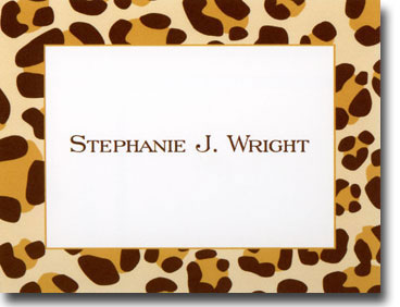 Calling Cards by Boatman Geller - Leopard Brown Calling Card