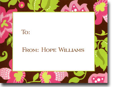 Calling Cards by Boatman Geller - Floral Brown Calling Card