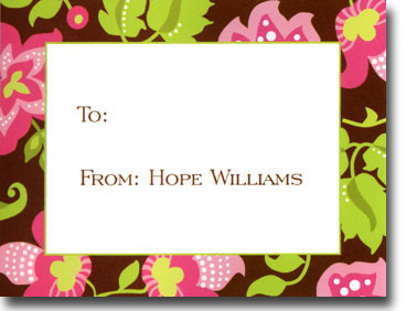 Calling Cards by Boatman Geller - Floral Brown Calling Card Calling Cards by Boatman Geller - Floral Brown Calling Card
