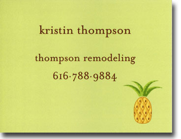 Calling Cards by Boatman Geller - Pineapple Calling Card