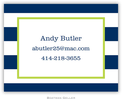 Create-Your-Own Calling Cards by Boatman Geller (Awning Stripe)