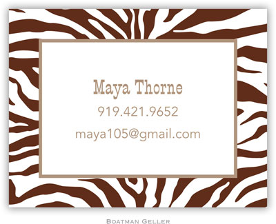 Create-Your-Own Calling Cards by Boatman Geller (Zebra) Create-Your-Own Calling Cards by Boatman Geller (Zebra)