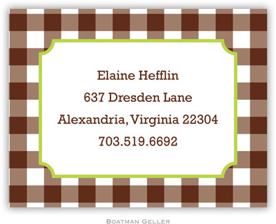 Create-Your-Own Calling Cards by Boatman Geller (Classic Check)