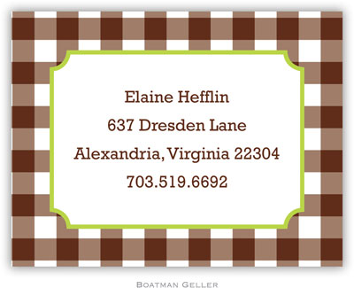 Create-Your-Own Calling Cards by Boatman Geller (Classic Check) Create-Your-Own Calling Cards by Boatman Geller (Classic Check)