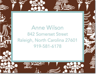Create-Your-Own Calling Cards by Boatman Geller (Chinoiserie) Create-Your-Own Calling Cards by Boatman Geller (Chinoiserie)