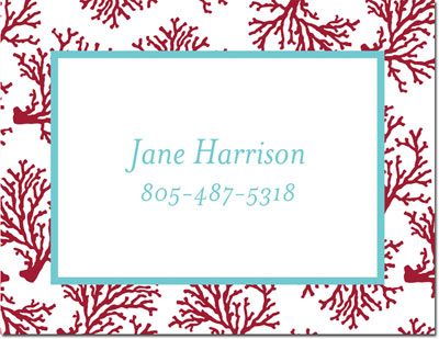 Create-Your-Own Calling Cards by Boatman Geller (Coral) Create-Your-Own Calling Cards by Boatman Geller (Coral)
