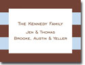 Calling Cards by Boatman Geller - Rugby Blue & Brown Calling Card