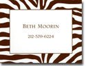 Calling Cards by Boatman Geller - Zebra Brown Calling Card