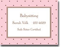 Calling Cards by Boatman Geller - Brown Dot With Pink Calling Card