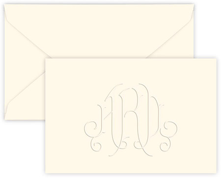 Heartfield Monogram Embossed Gift Enclosure Cards by Embossed Graphics