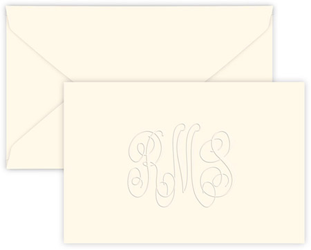 Classic Monogram Embossed Gift Enclosure Cards by Embossed Graphics