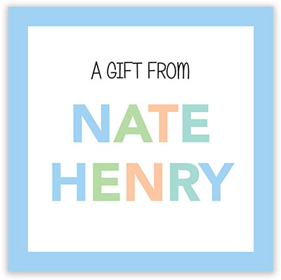 Gift Enclosure Cards by Kelly Hughes Designs (Block Letters in Blue)