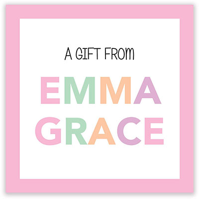 Gift Enclosure Cards by Kelly Hughes Designs (Block Letters in Pink)