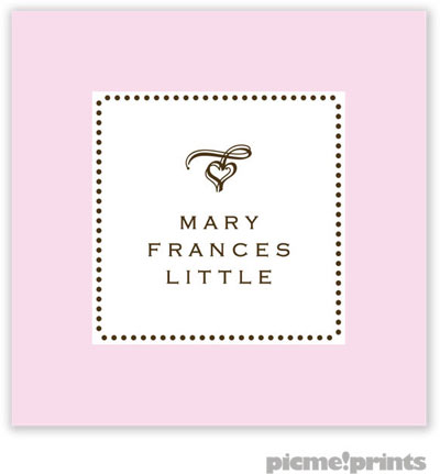 PicMe Prints - Calling Cards - Tiny Beads Baby Pink (Flat)
