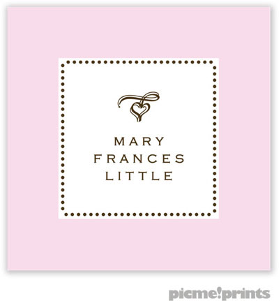 PicMe Prints - Calling Cards - Tiny Beads Baby Pink (Folded)