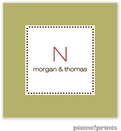 PicMe Prints - Calling Cards - Tiny Beads Moss (Folded) PicMe Prints - Calling Cards - Tiny Beads Moss (Folded)