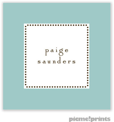 PicMe Prints - Calling Cards - Tiny Beads Robin's Egg (Flat) PicMe Prints - Calling Cards - Tiny Beads Robin's Egg (Flat)