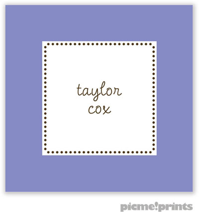 PicMe Prints - Calling Cards - Tiny Beads Periwinkle (Folded)