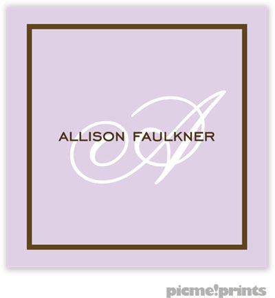 PicMe Prints - Calling Cards - Fine Lines Lavender (Folded) PicMe Prints - Calling Cards - Fine Lines Lavender (Folded)