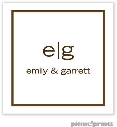 PicMe Prints - Calling Cards - Fine Lines White (Folded)