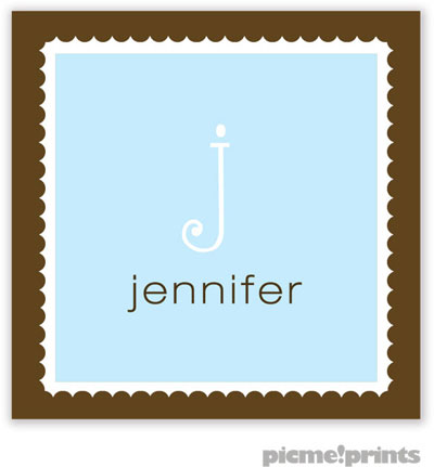 PicMe Prints - Calling Cards - Scalloped Border Powder (Folded)
