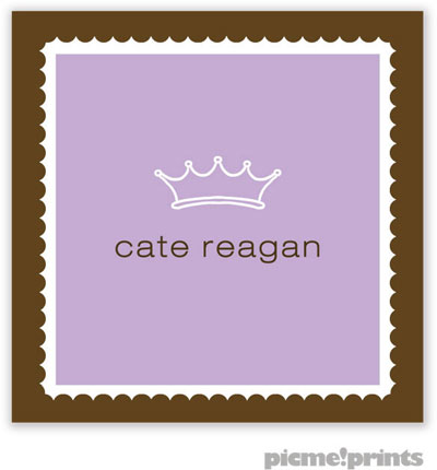 PicMe Prints - Calling Cards - Scalloped Border Grape (Flat)