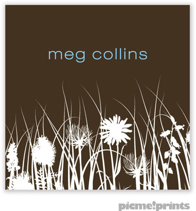 PicMe Prints - Calling Cards - Meadow Espresso (Flat)