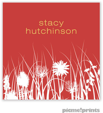 PicMe Prints - Calling Cards - Meadow Paprika (Folded-No Motif) PicMe Prints - Calling Cards - Meadow Paprika (Folded-No Motif)