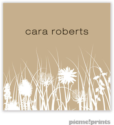 PicMe Prints - Calling Cards - Meadow Tan (Folded-No Motif) PicMe Prints - Calling Cards - Meadow Tan (Folded-No Motif)