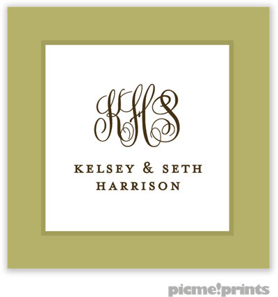 PicMe Prints - Calling Cards - Seaglass Moss (Folded) PicMe Prints - Calling Cards - Seaglass Moss (Folded)